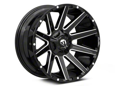 Fuel Wheels Contra Gloss Black Milled 5-Lug Wheel; 20x9; 20mm Offset (07-13 Tundra)