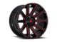 Fuel Wheels Contra Gloss Black with Red Tint 5-Lug Wheel; 22x10; -18mm Offset (07-13 Tundra)