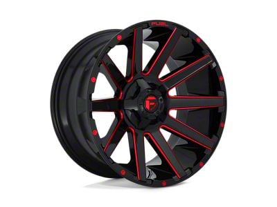 Fuel Wheels Contra Gloss Black with Red Tinted Clear 5-Lug Wheel; 20x9; 20mm Offset (07-13 Tundra)