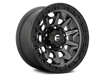 Fuel Wheels Covert Matte Gunmetal with Black Bead Ring 5-Lug Wheel; 20x9; 1mm Offset (07-13 Tundra)