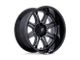 Fuel Wheels Darkstar Matte Gunmetal with Black Lip 5-Lug Wheel; 22x9; 1mm Offset (07-13 Tundra)