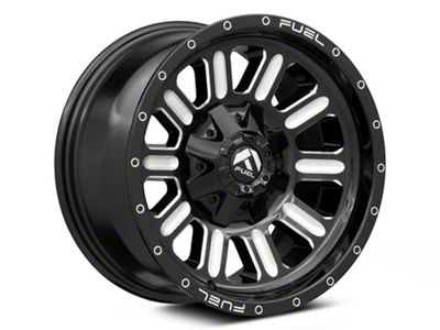 Fuel Wheels Hardline Gloss Black Milled 5-Lug Wheel; 17x9; -12mm Offset (07-13 Tundra)