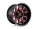 Fuel Wheels Hardline Gloss Black with Red Tinted Clear 5-Lug Wheel; 22x12; -44mm Offset (07-13 Tundra)