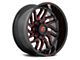 Fuel Wheels Hurricane Gloss Black Milled with Red Tint 5-Lug Wheel; 20x10; -18mm Offset (07-13 Tundra)