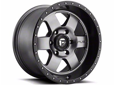 Fuel Wheels Podium Matte Gunmetal with Black Bead Ring 5-Lug Wheel; 20x9; 20mm Offset (07-13 Tundra)