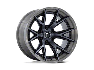 Fuel Wheels Catalyst Gloss Black with Brushed Gray Tint Face and Lip 6-Lug Wheel; 20x9; 20mm Offset (10-24 4Runner)