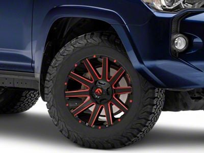 Fuel Wheels Contra Gloss Black with Red Tinted Clear 6-Lug Wheel; 18x9; -12mm Offset (10-24 4Runner)