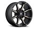 Fuel Wheels Coupler Matte Black Double Dark Tint 6-Lug Wheel; 18x9; 19mm Offset (10-24 4Runner)