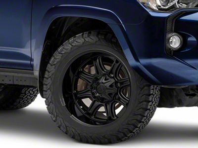 Fuel Wheels Darkstar Matte Black with Gloss Black Lip 6-Lug Wheel; 20x10; -18mm Offset (10-24 4Runner)