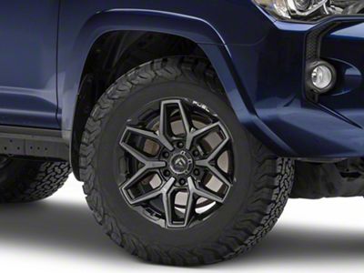 Fuel Wheels Flux Gloss Black Brushed with Gray Tint 6-Lug Wheel; 18x9; 1mm Offset (10-24 4Runner)