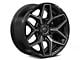 Fuel Wheels Flux Gloss Black Brushed with Gray Tint 6-Lug Wheel; 18x9; 30mm Offset (10-24 4Runner)