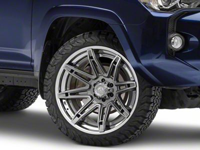 Fuel Wheels Fusion Forged Brawl Platinum with Chrome Lip 6-Lug Wheel; 22x10; -18mm Offset (10-24 4Runner)