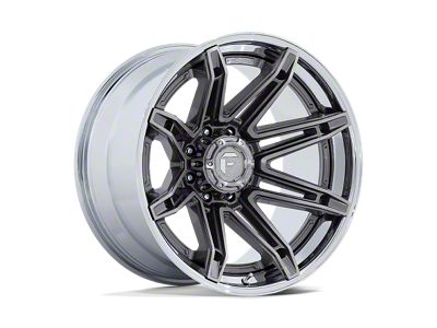 Fuel Wheels Fusion Forged Brawl Platinum with Chrome Lip 6-Lug Wheel; 24x12; -44mm Offset (10-24 4Runner)