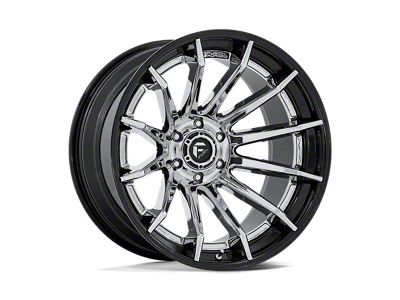 Fuel Wheels Fusion Forged Burn Chrome with Gloss Black Lip 6-Lug Wheel; 24x12; -44mm Offset (10-24 4Runner)