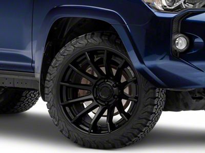 Fuel Wheels Fusion Forged Burn Matte Black with Gloss Black Lip 6-Lug Wheel; 22x10; -18mm Offset (10-24 4Runner)