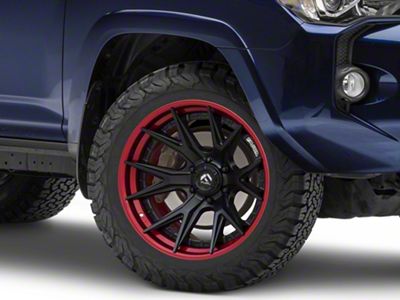 Fuel Wheels Fusion Forged Catalyst Matte Black with Candy Red Lip 6-Lug Wheel; 20x10; -18mm Offset (10-24 4Runner)