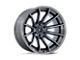 Fuel Wheels Burn Gloss Black with Brushed Gray Tint Face and Lip 6-Lug Wheel; 20x9; 1mm Offset (16-23 Tacoma)