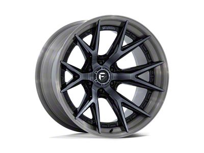 Fuel Wheels Catalyst Gloss Black with Brushed Gray Tint Face and Lip 6-Lug Wheel; 20x9; 20mm Offset (16-23 Tacoma)