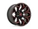Fuel Wheels Assault Matte Black Red Milled 6-Lug Wheel; 20x10; -22mm Offset (2024 Tacoma)