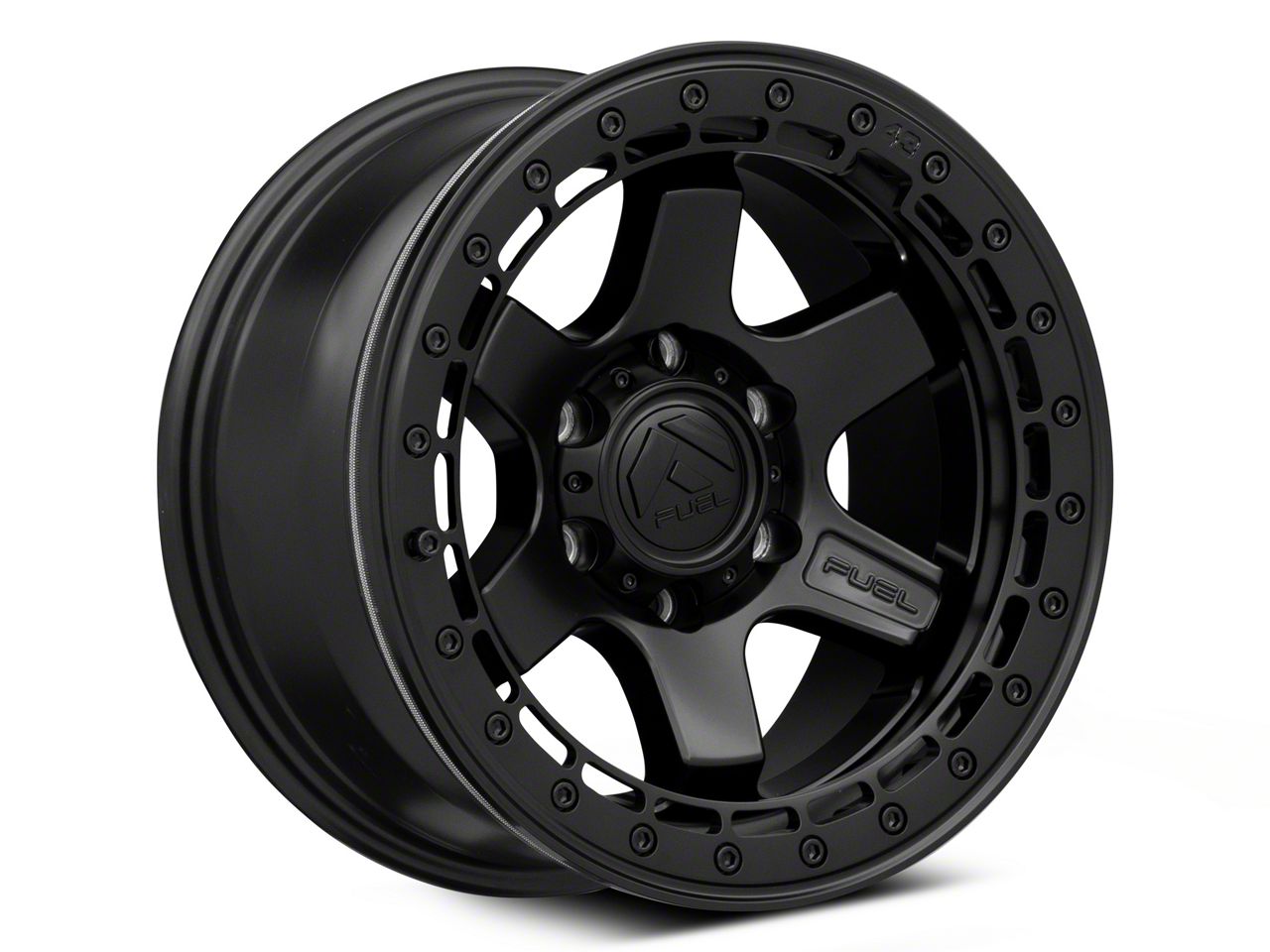 Fuel Wheels Tacoma Block Beadlock Matte Black 6-Lug Wheel; 17x8.5; 0mm ...