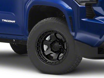 Fuel Wheels Block Matte Black with Black Ring 6-Lug Wheel; 18x9; 1mm Offset (2024 Tacoma)