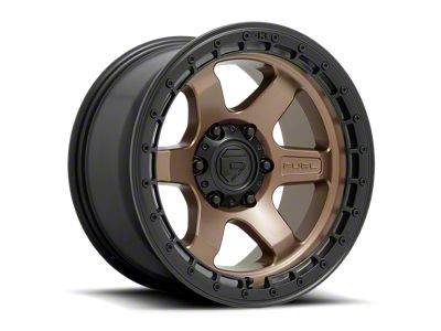 Fuel Wheels Block Matte Bronze with Black Ring 6-Lug Wheel; 17x9; 1mm Offset (2024 Tacoma)