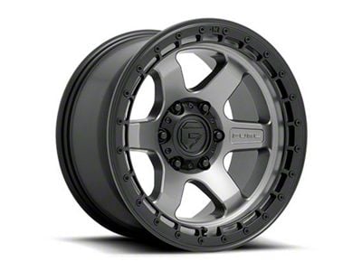 Fuel Wheels Block Matte Gunmetal with Black Ring 6-Lug Wheel; 18x9; -12mm Offset (2024 Tacoma)