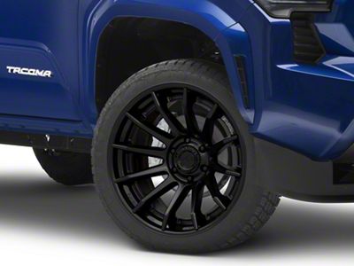 Fuel Wheels Fusion Forged Burn Matte Black with Gloss Black Lip 6-Lug Wheel; 22x10; -18mm Offset (2024 Tacoma)