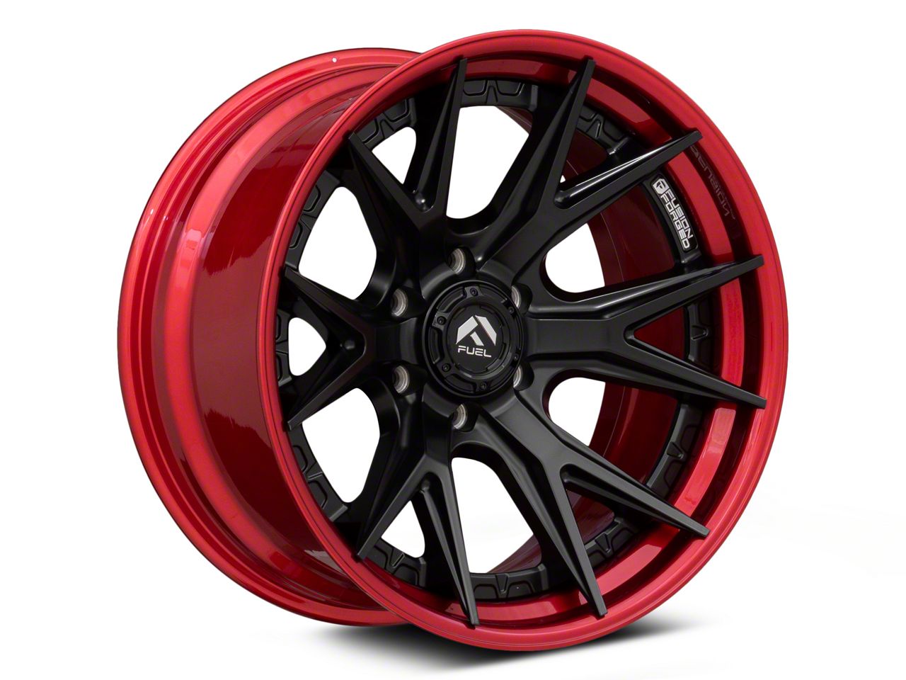 Fuel Wheels Tacoma Fusion Forged Catalyst Matte Black with Candy Red ...