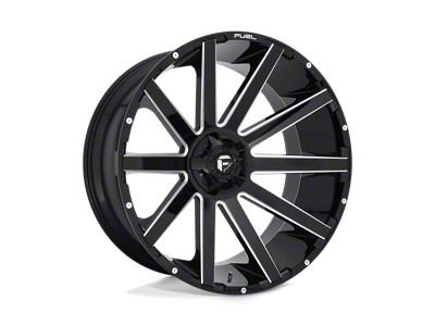 Fuel Wheels Contra Gloss Black Milled 6-Lug Wheel; 26x12; -44mm Offset (2024 Tacoma)