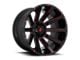 Fuel Wheels Contra Gloss Black Red Tinted Clear 6-Lug Wheel; 24x12; -44mm Offset (2024 Tacoma)