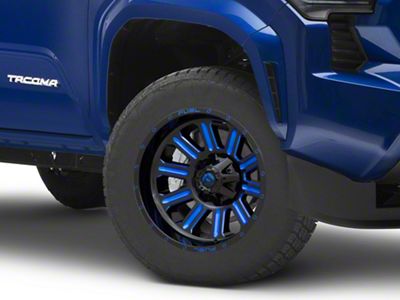 Fuel Wheels Hardline Gloss Black with Blue Tinted Clear 6-Lug Wheel; 18x9; 2mm Offset (2024 Tacoma)