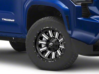 Fuel Wheels Hardline Gloss Black Milled 6-Lug Wheel; 18x9; 20mm Offset (2024 Tacoma)