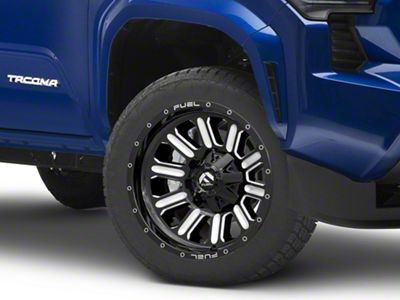 Fuel Wheels Hardline Gloss Black Milled 6-Lug Wheel; 20x9; 20mm Offset (2024 Tacoma)