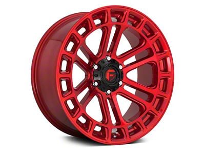 Fuel Wheels Heater Candy Red Machined 6-Lug Wheel; 17x9; -12mm Offset (2024 Tacoma)