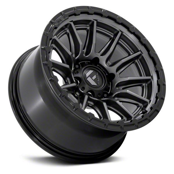 Fuel Wheels Tacoma Piston Matte Gunmetal with Gloss Black Lip 6-Lug ...