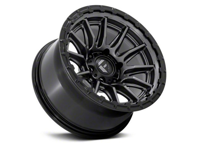 Fuel Wheels Piston Matte Gunmetal with Gloss Black Lip 6-Lug Wheel; 17x9; 1mm Offset (2024 Tacoma)