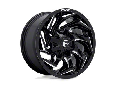 Fuel Wheels Reaction Gloss Black Milled 6-Lug Wheel; 22x12; -44mm Offset (2024 Tacoma)