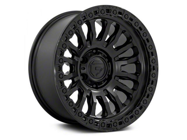 Fuel Wheels Rincon Matte Black with Gloss Black Lip 6-Lug Wheel; 17x9; 25mm Offset (2024 Tacoma)