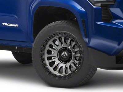 Fuel Wheels Rincon Matte Gunmetal with Matte Black Lip 6-Lug Wheel; 20x9; 20mm Offset (2024 Tacoma)