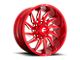 Fuel Wheels Saber Candy Red Milled 6-Lug Wheel; 24x12; -44mm Offset (2024 Tacoma)
