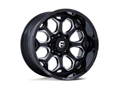 Fuel Wheels Scepter Gloss Black Milled 6-Lug Wheel; 22x10; -18mm Offset (2024 Tacoma)