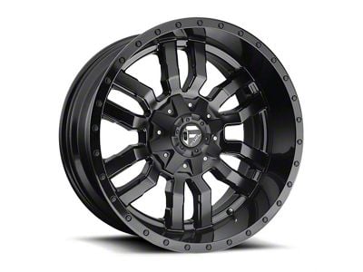 Fuel Wheels Sledge Matte Black Gloss Black Lip 6-Lug Wheel; 17x9; 2mm Offset (2024 Tacoma)