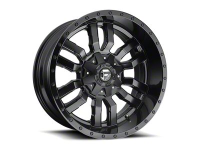 Fuel Wheels Sledge Matte Black Gloss Black Lip 6-Lug Wheel; 24x12; -44mm Offset (2024 Tacoma)