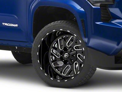 Fuel Wheels Triton Gloss Black Milled 6-Lug Wheel; 24x12; -44mm Offset (2024 Tacoma)