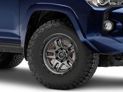 Fuel Wheels Ammo Matte Gunmetal with Black Bead Ring 6-Lug Wheel; 17x9; 1mm Offset (10-24 4Runner)