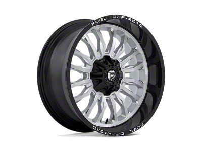 Fuel Wheels Arc Silver Brushed Face with Milled Black Lip 6-Lug Wheel; 22x10; -18mm Offset (10-24 4Runner)