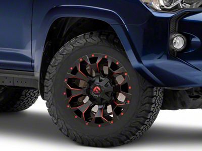 Fuel Wheels Assault Matte Black Red Milled 6-Lug Wheel; 18x9; -13mm Offset (10-24 4Runner)