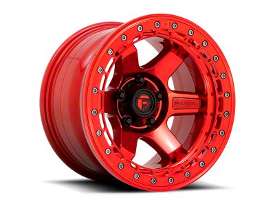 Fuel Wheels Block Beadlock Candy Red 6-Lug Wheel; 17x9; -15mm Offset (10-24 4Runner)