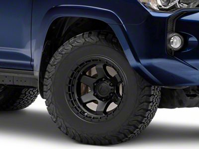 Fuel Wheels Block Matte Black with Black Ring 6-Lug Wheel; 17x9; 1mm Offset (10-24 4Runner)